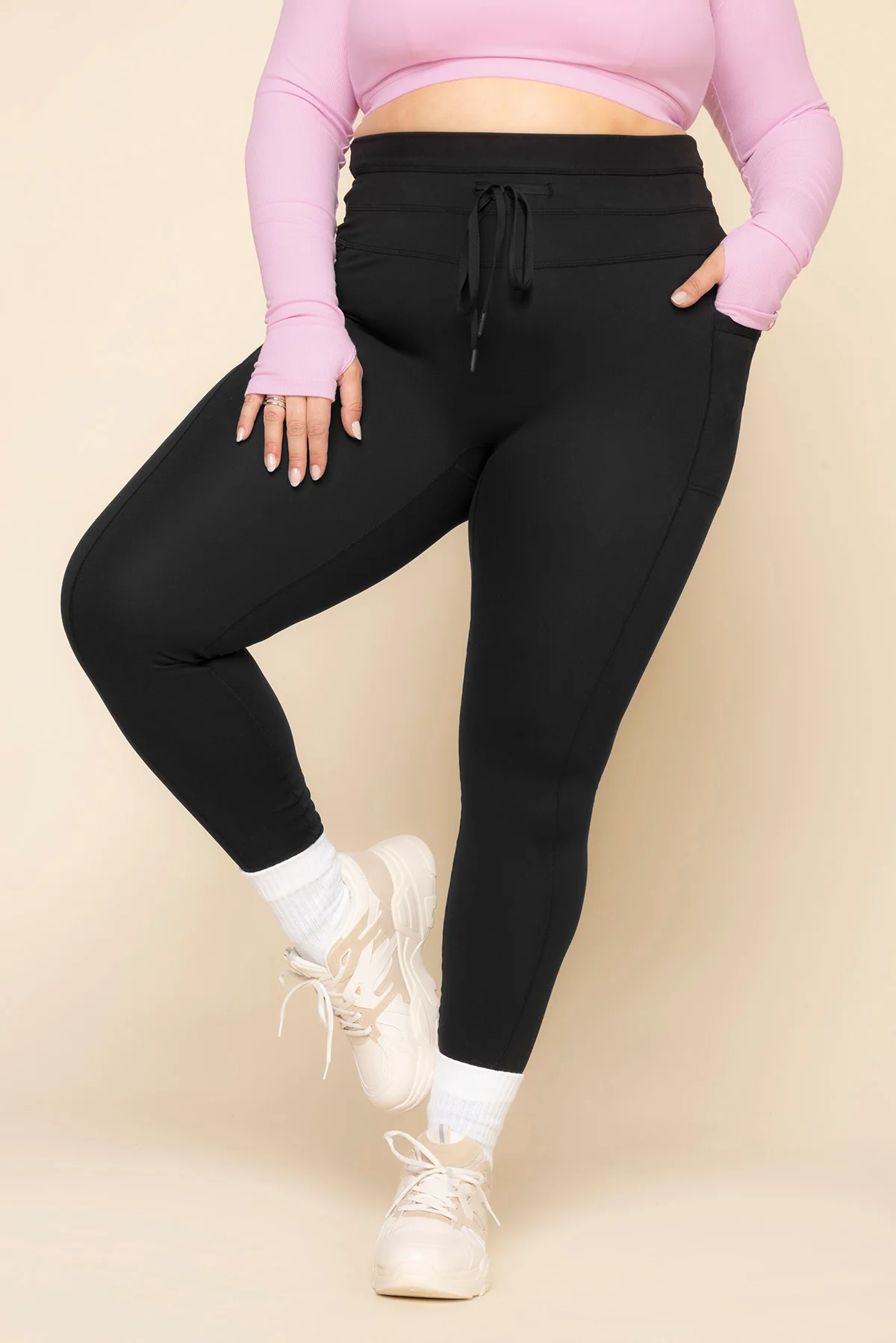 Cargo Legging with Pockets - Black - Image 4