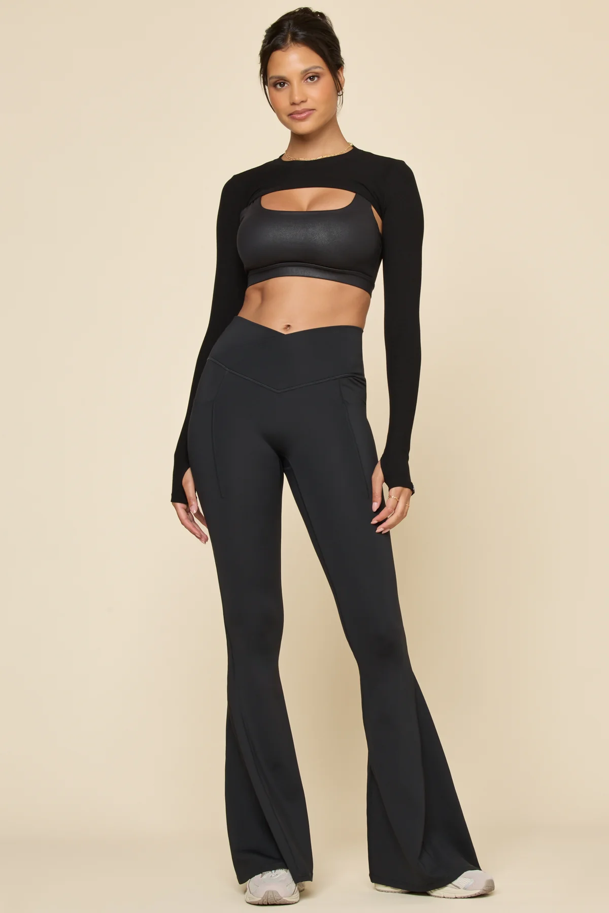 Crisscross Hourglass® Bell Bottom with Pockets - Black - Image 8