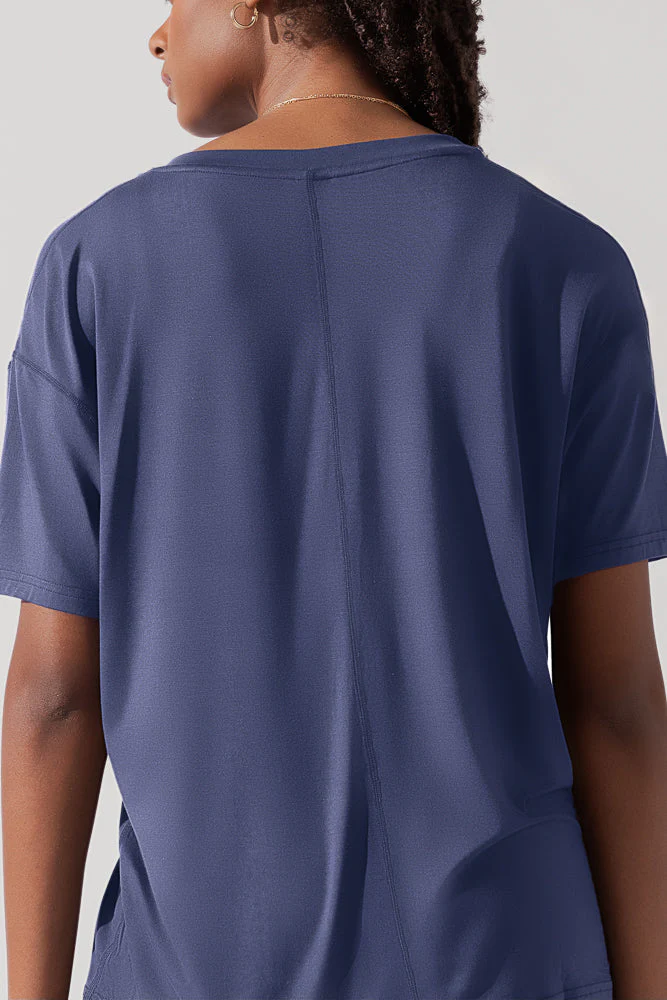 Daring Deep V Tee - Dark Navy - Image 2
