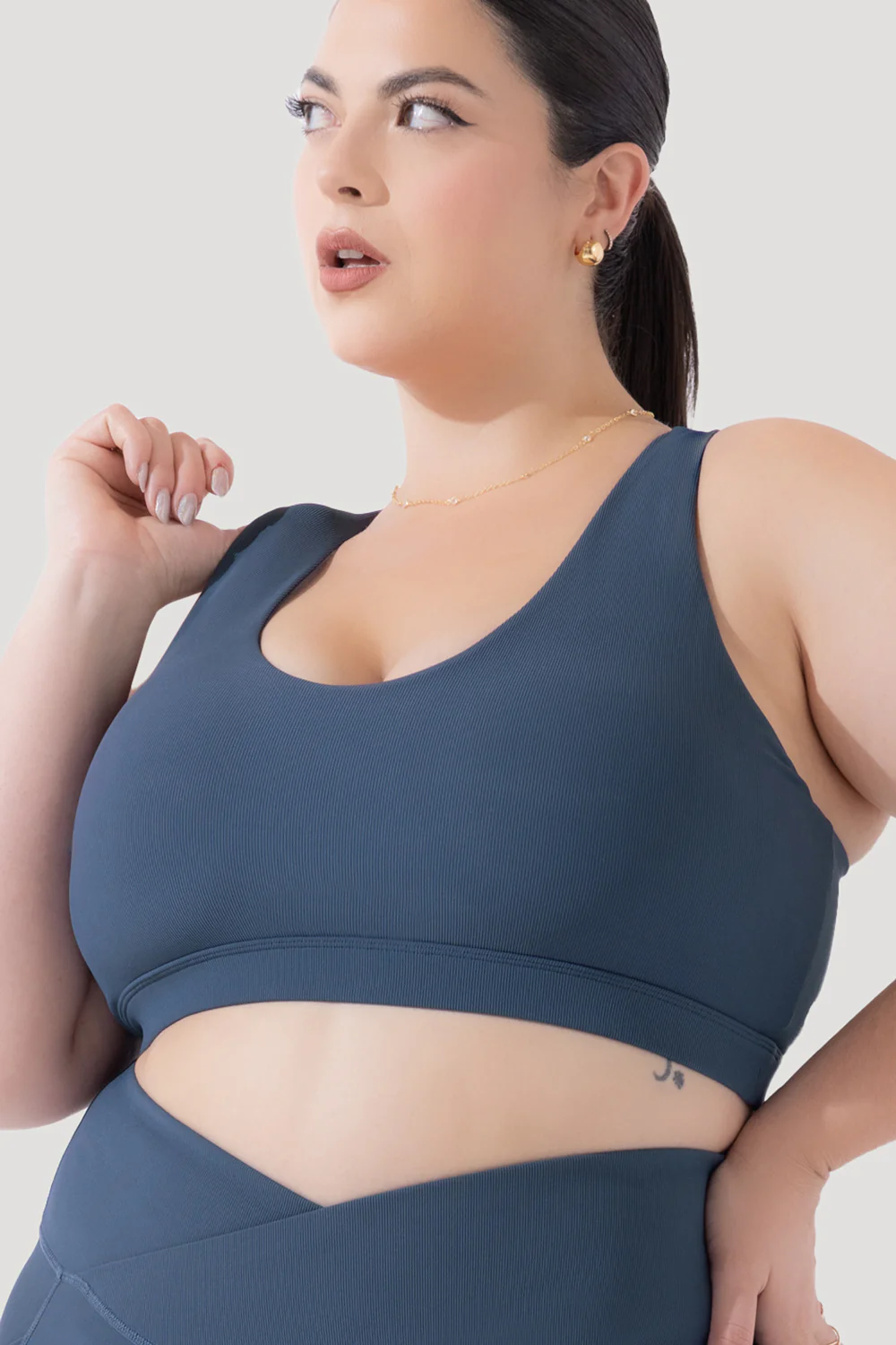 Deep Darling Bra (Ribbed) - Deep Navy - Image 3