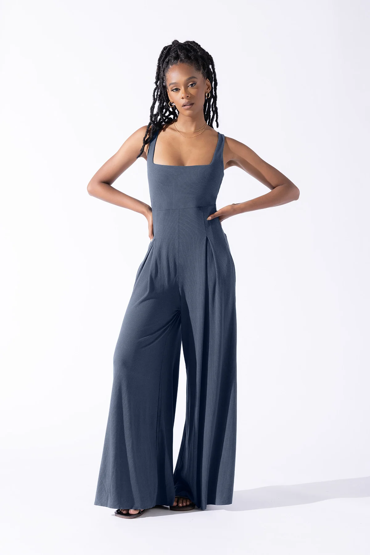 Go with the Flow Jumpsuit - Stormy Weather - Image 10