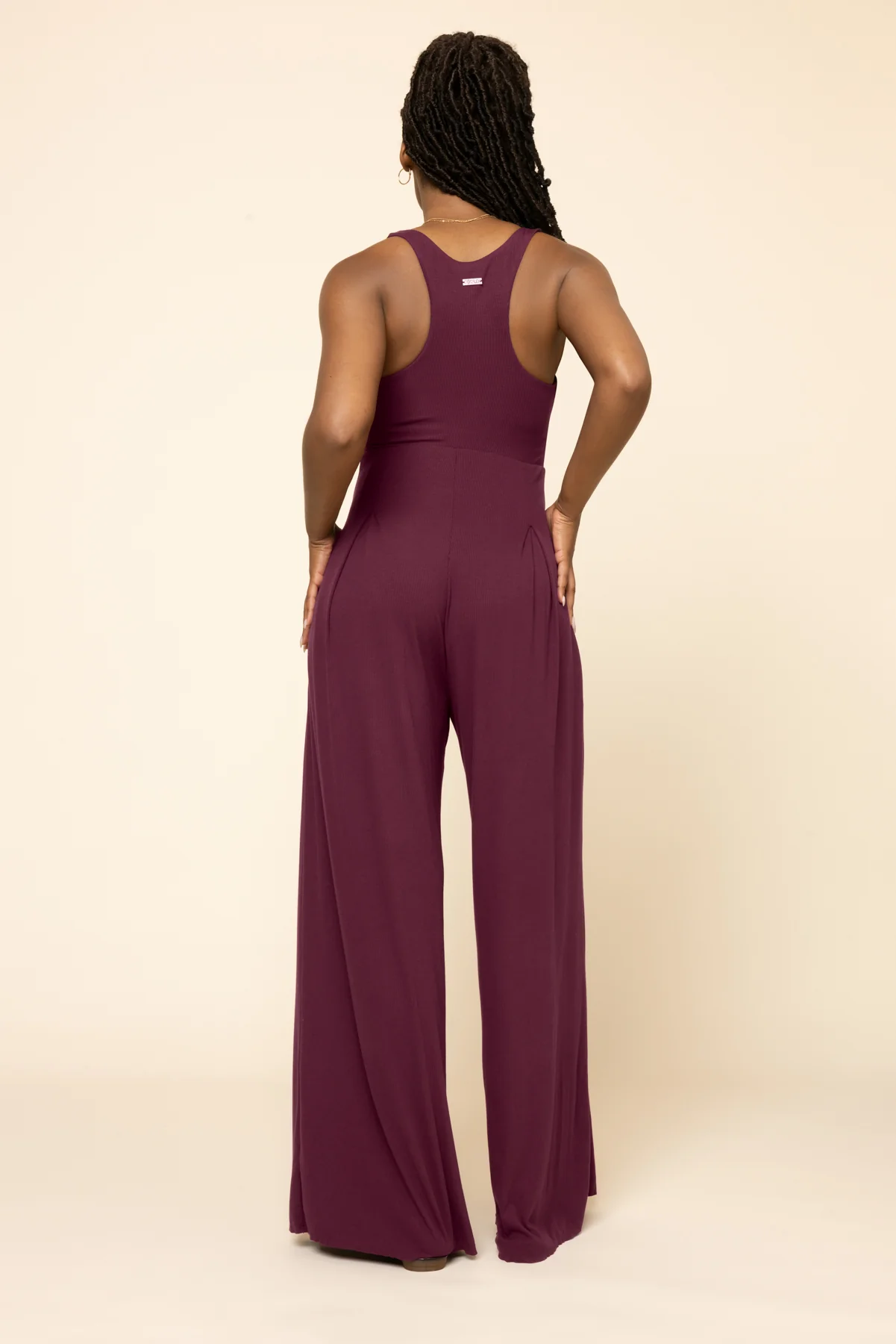 Go with the Flow Jumpsuit - Vineyard Wine - Image 8
