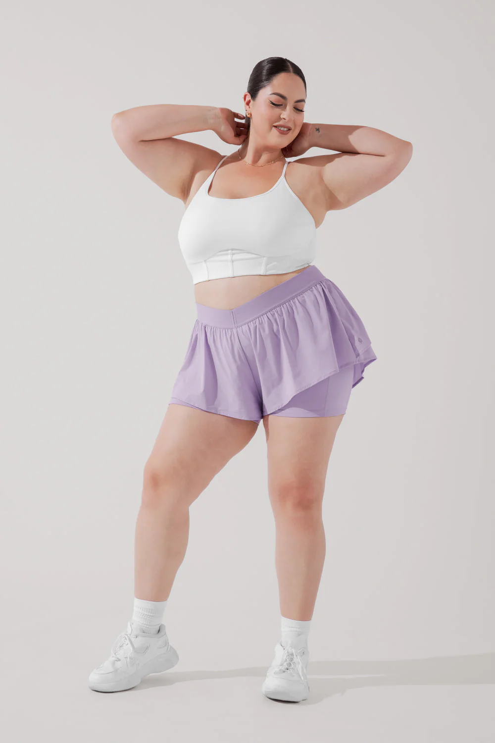 On the Run Ruffle Short - Lilac - Image 4