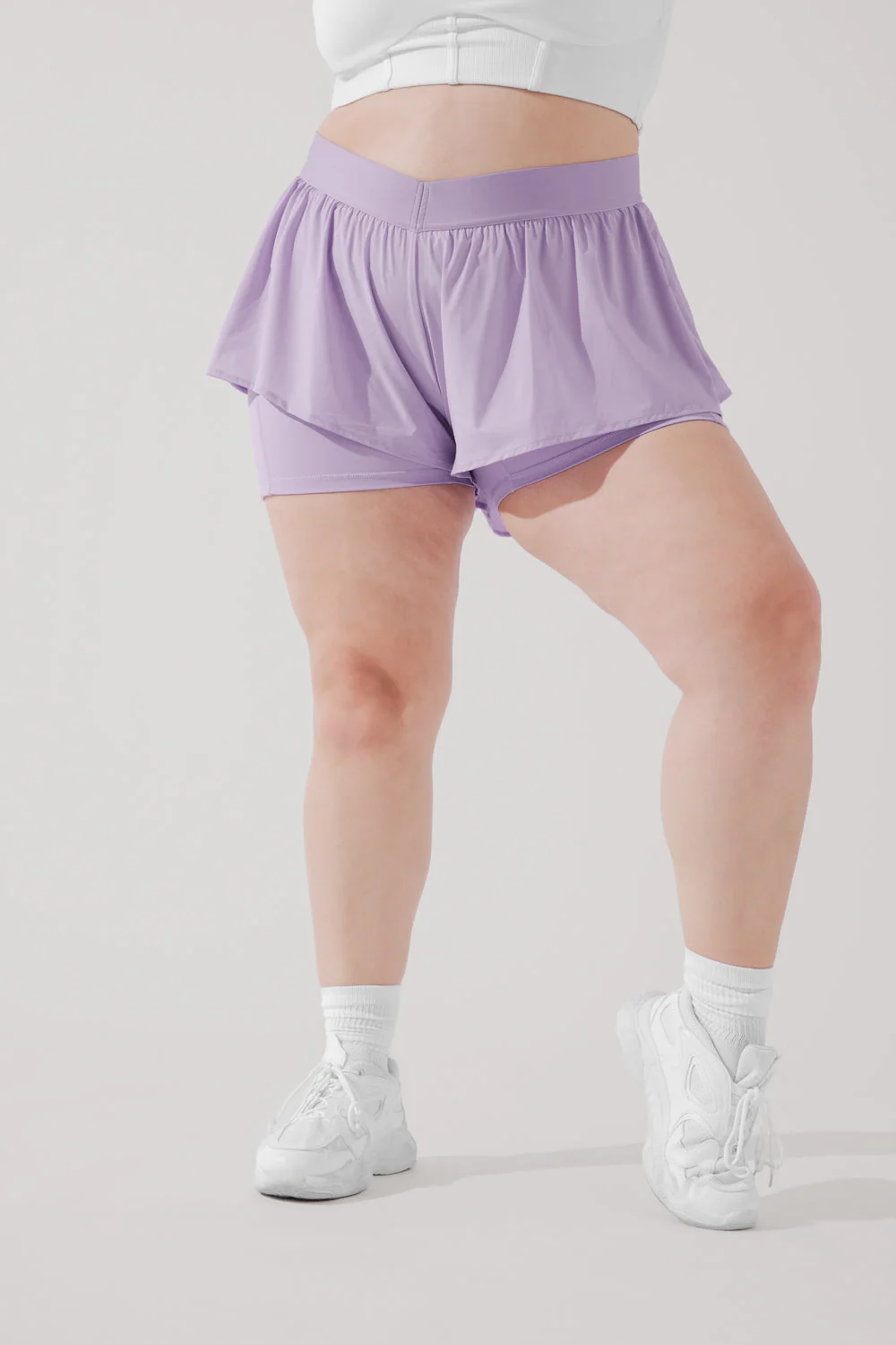 On the Run Ruffle Short - Lilac - Image 5