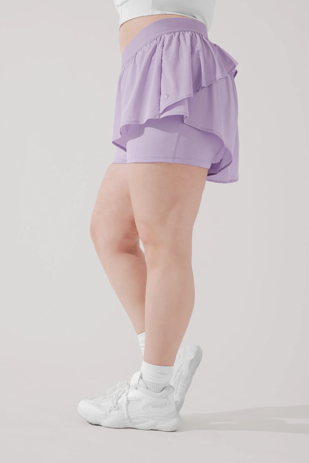 On the Run Ruffle Short - Lilac - Image 6