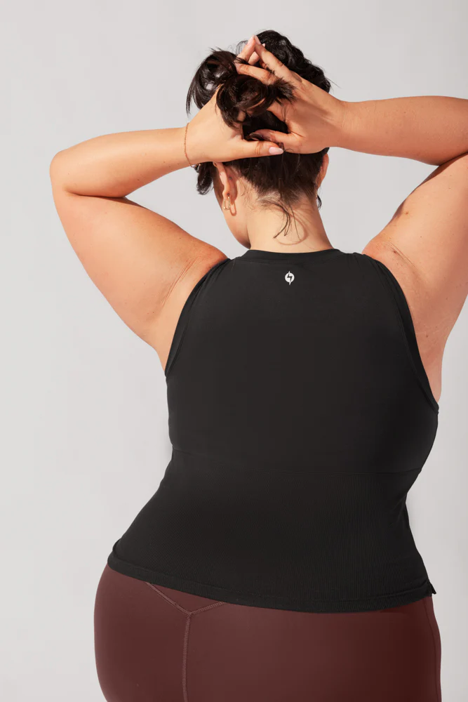 Peekaboo Crew Tank - Black - Image 3
